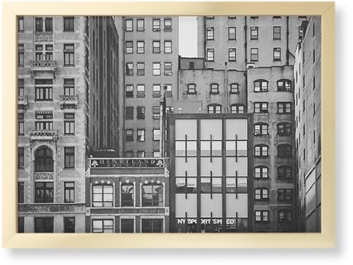 New York Architecture Wall Art, Gold, Single piece, Canvas, 10x14, Multicolor