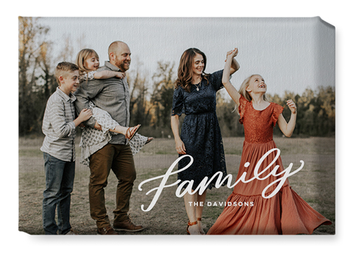 Family Letters Wall Art, No Frame, Single piece, Canvas, 10x14, White