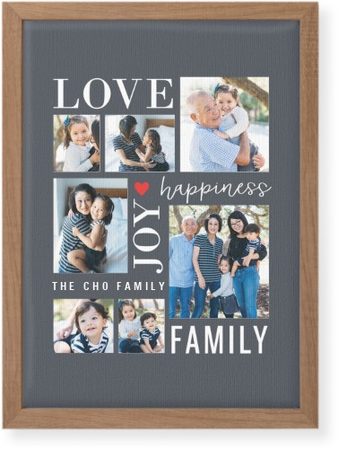 Happiness Is Wall Art, Natural, Single piece, Canvas, 10x14, Gray