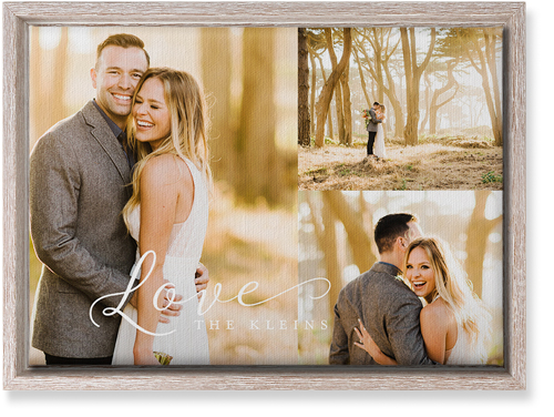 Just Love Trio Wall Art, Rustic, Single piece, Canvas, 10x14, White, white