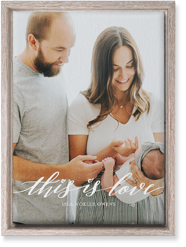 Love Is Portrait Wall Art, Rustic, Single piece, Canvas, 10x14, White