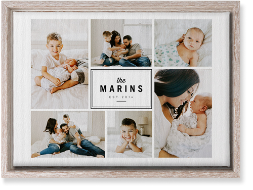 Round We Go Wall Art, Rustic, Single piece, Canvas, 10x14, White, white