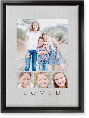 Four Real Wall Art, Black, Single piece, Canvas, 10x14, Gray