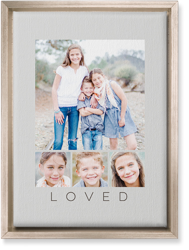 Four Real Wall Art, Metallic, Single piece, Canvas, 10x14, Gray, silver lining