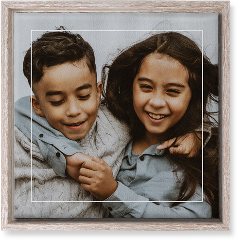 Floating Frame Wall Art, Rustic, Single piece, Canvas, 12x12, White