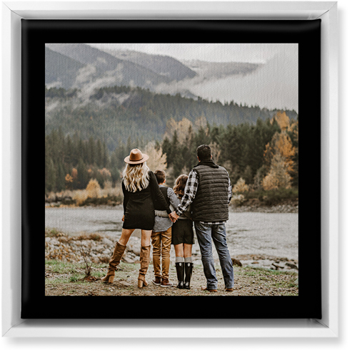 Simple Gallery of One Border Wall Art, White, Single piece, Canvas, 12x12, Multicolor