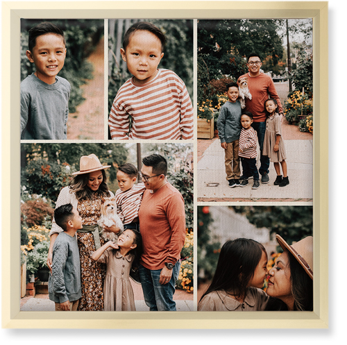 Gallery of Five Wall Art, Gold, Single piece, Canvas, 12x12, Multicolor, multi