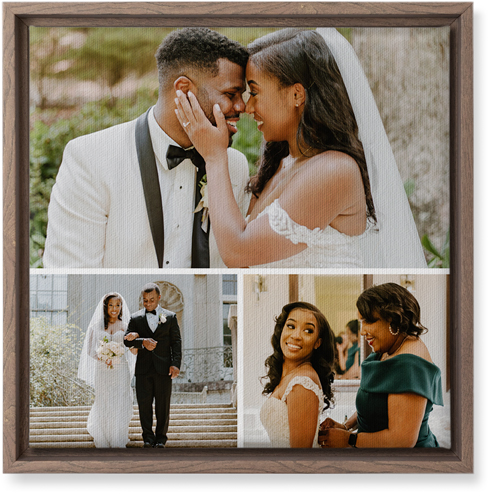 Gallery of Three Portrait Wall Art, Walnut, Single piece, Canvas, 12x12, Multicolor, multi