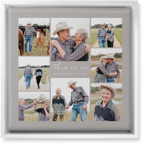 Gallery Around Text Wall Art, White, Single piece, Canvas, 12x12, Multicolor, multi