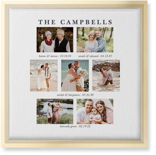 Our Family Roots Wall Art, Gold, Single piece, Canvas, 12x12, Multicolor, multi