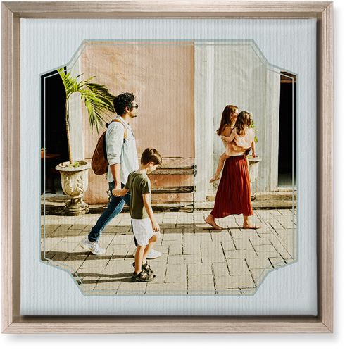 Unique Shape Wall Art, Metallic, Single piece, Canvas, 12x12, Gray