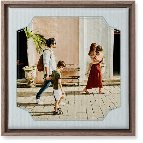 Unique Shape Wall Art, Walnut, Single piece, Canvas, 12x12, Gray, air