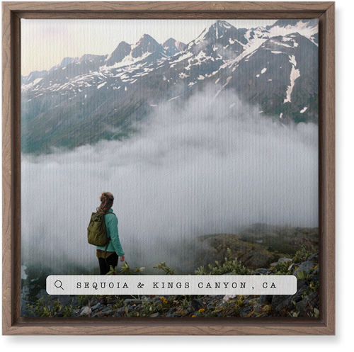 Travel Banner Wall Art, Walnut, Single piece, Canvas, 12x12, White, white