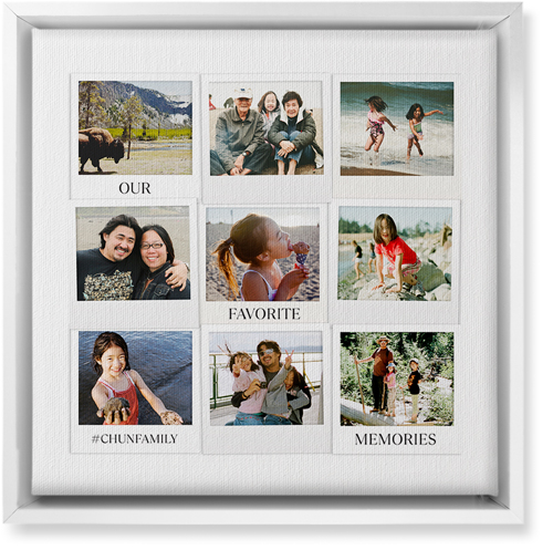 Photo Memories Wall Art, White, Single piece, Canvas, 12x12, White