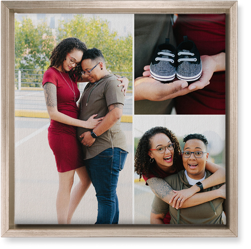 Three Piece Wall Art, Metallic, Single piece, Canvas, 12x12, Multicolor, multi