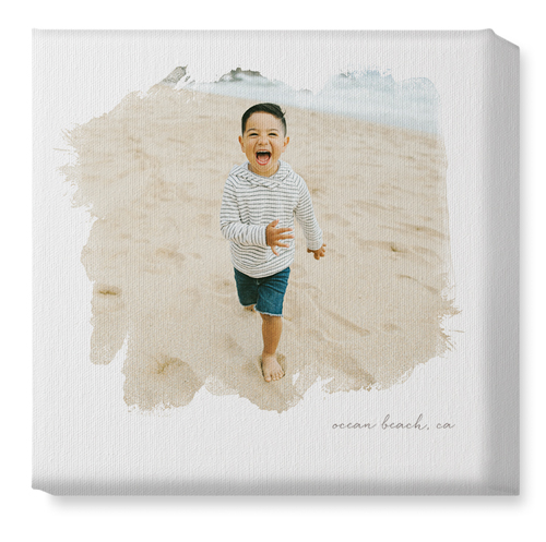 Brushstrokes Portrait Wall Art, No Frame, Single piece, Canvas, 12x12, White, white