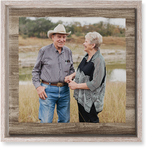 Countryside Portrait Wall Art, Rustic, Single piece, Canvas, 12x12, Brown, wood