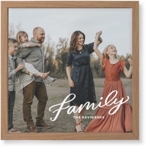 Family Letters Wall Art, Natural, Single piece, Canvas, 12x12, White