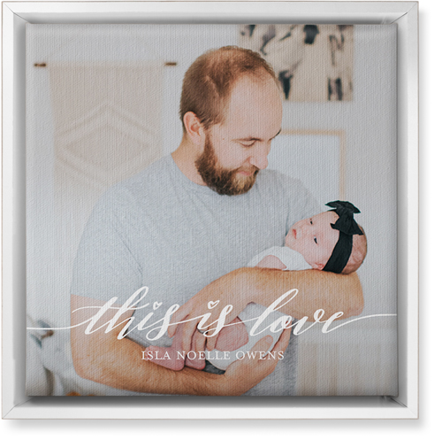 Love Is Wall Art, White, Single piece, Canvas, 12x12, White, white