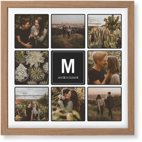 Photo Tiles Wall Art, Natural, Single piece, Canvas, 12x12, Black