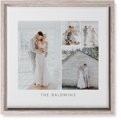 Four Corners Wall Art, Rustic, Single piece, Canvas, 12x12, White, white