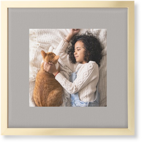 Full Frame One Wall Art, Gold, Single piece, Canvas, 12x12, Gray