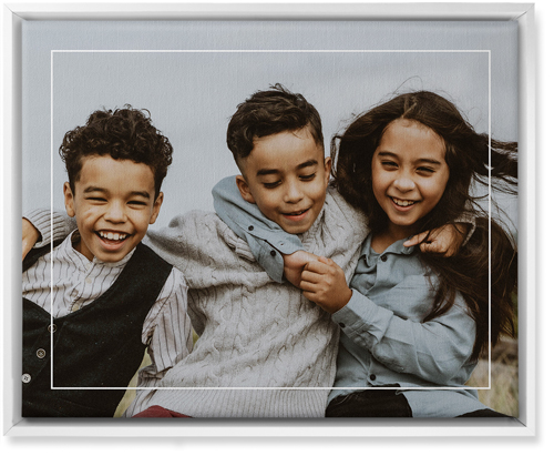 Floating Frame Wall Art, White, Single piece, Canvas, 16x20, White, white