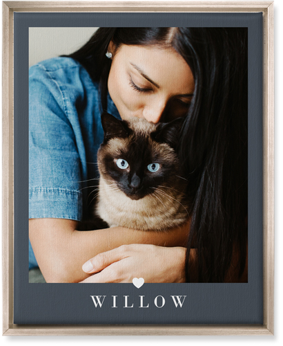 My Heart Wall Art, Metallic, Single piece, Canvas, 16x20, Gray, gray