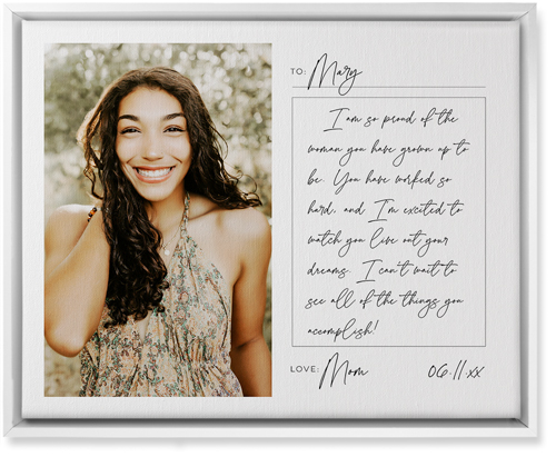 Handwritten Letter Wall Art, White, Single piece, Canvas, 16x20, White