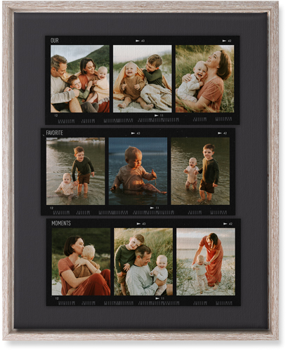 Travel Film Collage Wall Art, Rustic, Single piece, Canvas, 16x20, Gray, charcoal