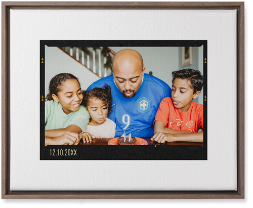 Film Frame Wall Art, Walnut, Single piece, Canvas, 16x20, White, white