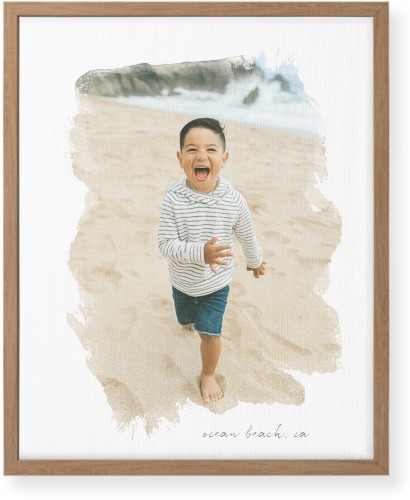 Brushstrokes Portrait Wall Art, Natural, Single piece, Canvas, 16x20, White