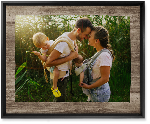 Countryside Wall Art, Black, Single piece, Canvas, 16x20, Brown, wood