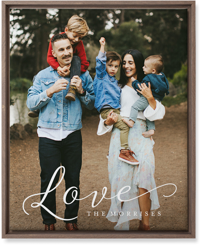 Just Love Portrait Wall Art, Walnut, Single piece, Canvas, 16x20, White