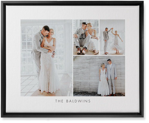 Four Corners Wall Art, Black, Single piece, Canvas, 16x20, White, white