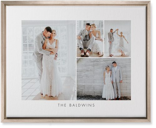 Four Corners Wall Art, Metallic, Single piece, Canvas, 16x20, White, white