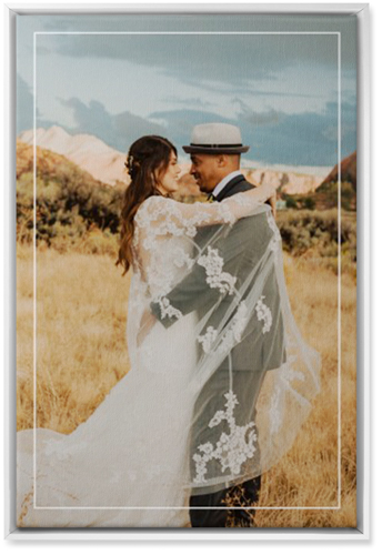 Floating Frame Portrait Wall Art, White, Single piece, Canvas, 20x30, White