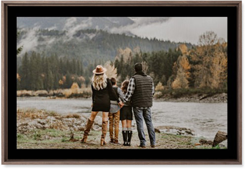 Simple Gallery of One Border Wall Art, Walnut, Single piece, Canvas, 20x30, Multicolor