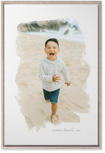 Brushstrokes Portrait Wall Art, Rustic, Single piece, Canvas, 20x30, White, white