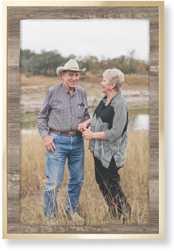 Countryside Portrait Wall Art, Gold, Single piece, Canvas, 20x30, Brown, wood