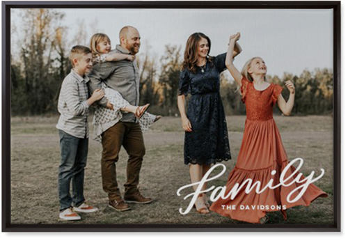 Family Letters Wall Art, Black, Single piece, Canvas, 20x30, White, white