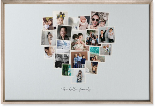 Heart Strings Wall Art, Metallic, Single piece, Canvas, 20x30, Gray, air