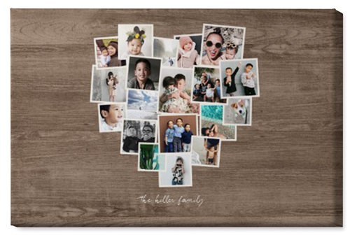 Heart Strings Wall Art, No Frame, Single piece, Canvas, 20x30, Brown, wood