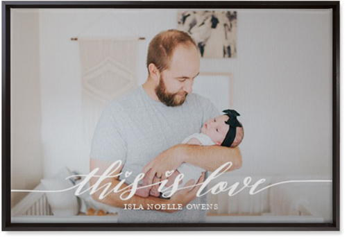 Love Is Wall Art, Black, Single piece, Canvas, 20x30, White, white