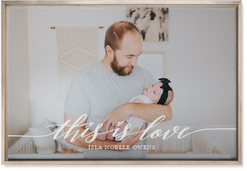 Love Is Wall Art, Metallic, Single piece, Canvas, 20x30, White