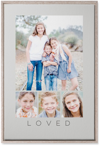 Four Real Wall Art, Rustic, Single piece, Canvas, 20x30, Gray