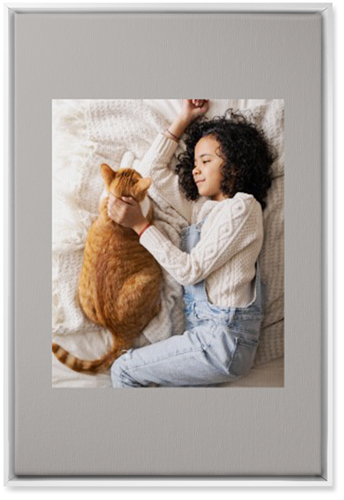 Full Frame One Wall Art, White, Single piece, Canvas, 20x30, Gray, stone