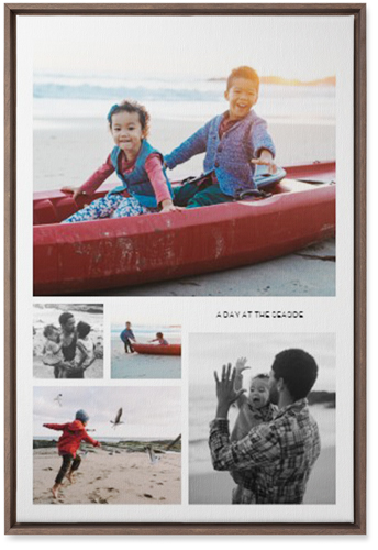 Hero Collage Portrait Wall Art, Walnut, Single piece, Canvas, 20x30, Multicolor, multi