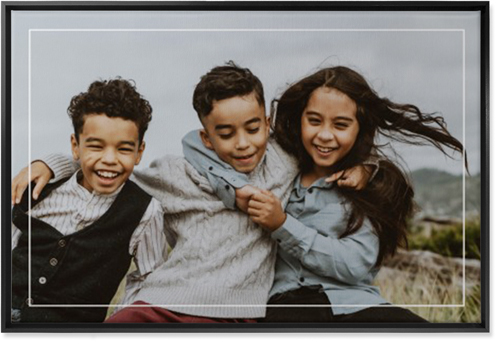 Floating Frame Wall Art, Black, Single piece, Canvas, 24x36, White