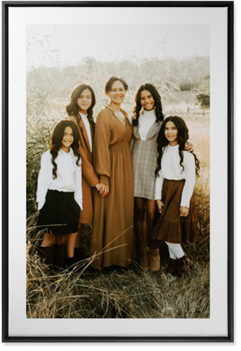 Simple Gallery of One Border Portrait Wall Art, Black, Single piece, Canvas, 24x36, Multicolor, multi